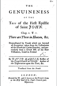 Book Cover: The Genuineness of the Text of 1 Jn 5:7